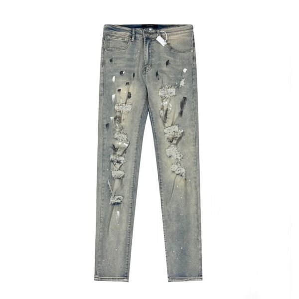 

men's jeans women's tattered patches are fashion brand pants women's fashion loose pants 1z2v2, Black;brown