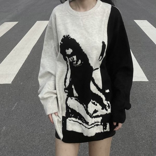 

oversized for men pullovers fall knitwear sweaters vintage style 1 streetwear