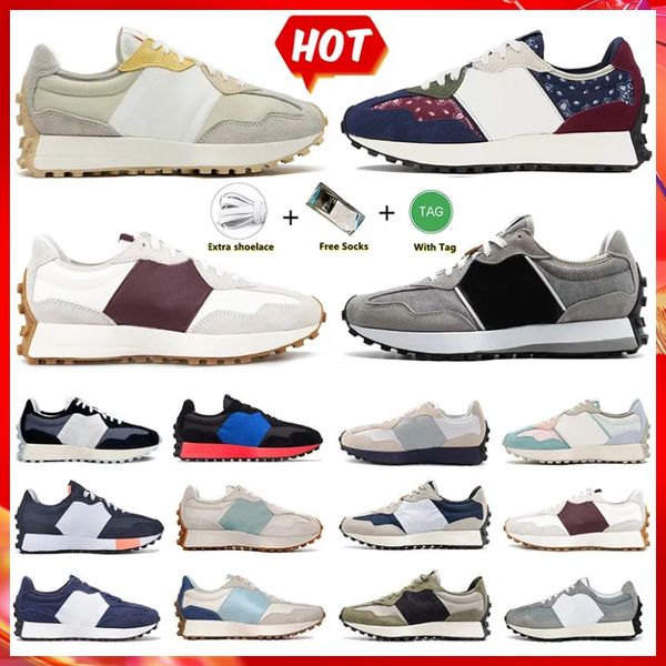 

designer 327 running shoes outdoor sport trainers angora light grey white black light grey classic burgundy storm blue sea salt atlantic tra