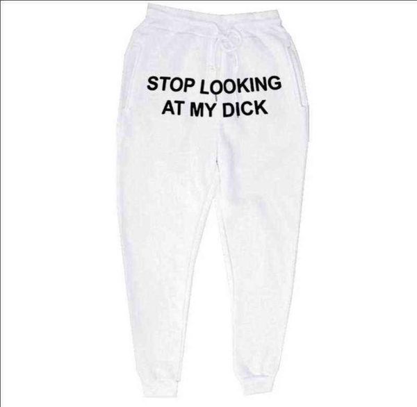 

sweat pants men women joggers slooking at my dick sweatpants hip hop print high waist trousers streetwear sweatpants hippie y16300422, Black