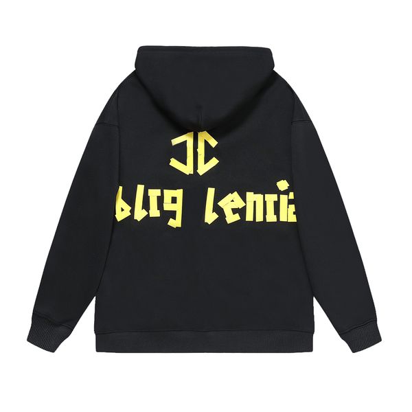 

blcg lencia autumn winter oversize hoodies men carbonized compact spinning fabric wardrobe essentials sweatshirts warm plus size brand cloth, Black