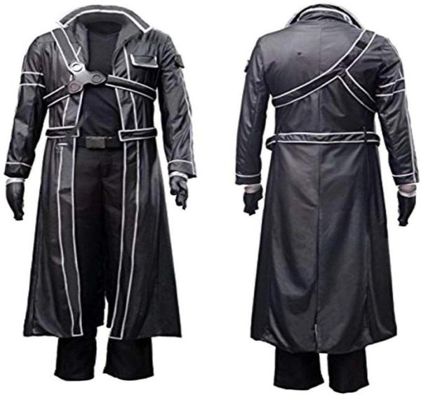 

anime men039s sword art online kirito cosplay costume battle suit black26822251647381, Black