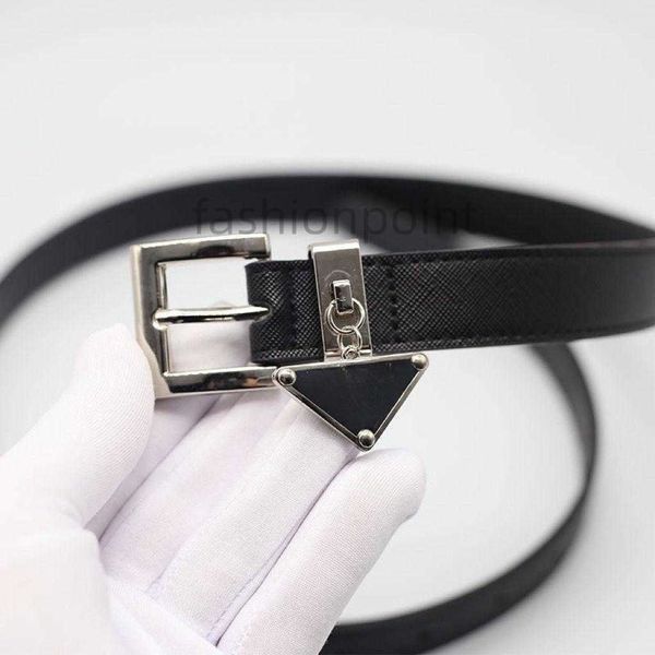 

2023 new belts belts designer for woman luxury letter p pu width 2.3cm geometric inverted triangle metal pin buckle belt versatile in all se, Black;brown