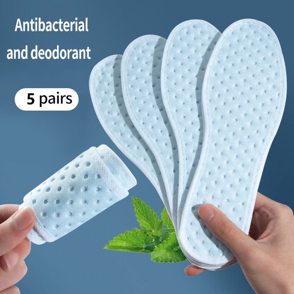 

shoe parts accessories 5 pairs deodorant insoles light weight shoes pads absorbsweat breathable bamboo charcoal thin sports for men women 23, White;pink