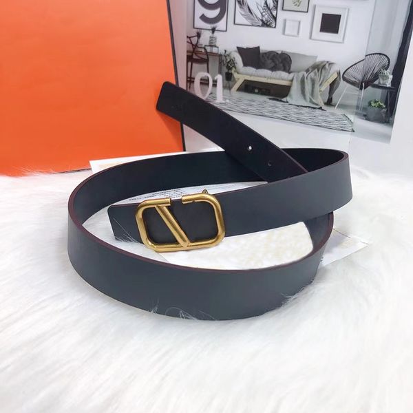 

valen belt designer woman belts fashion reversible genuine leather casual waistband width 3cm size 90cm-110cm 9 colour smooth buckle head so, Black;brown