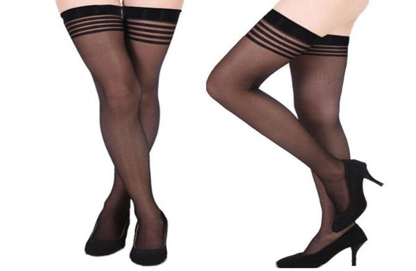 

whole summer style women fashion ultrathin lace sheer thigh high silk stockings long plus size clubwear stocking 4 c8444328, Black;white