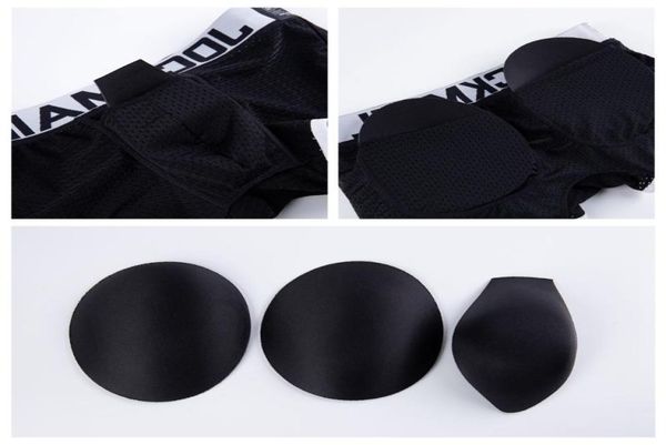 

underpants jockmail mens underwear boxer shorts mesh padded with hip pad men039s boxers calzoncillos ice silk3240453, Black;white