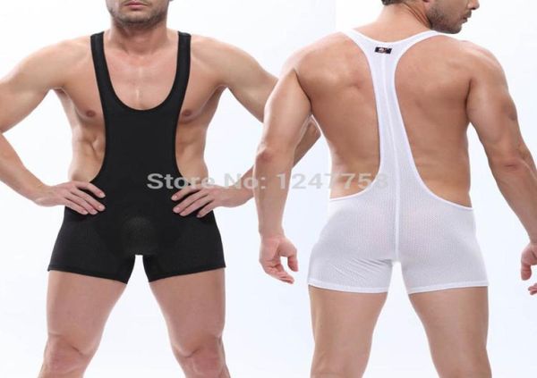 

wholestrong men039s breath holes underwear wrestling singlet leotard vest1538981, Black;brown