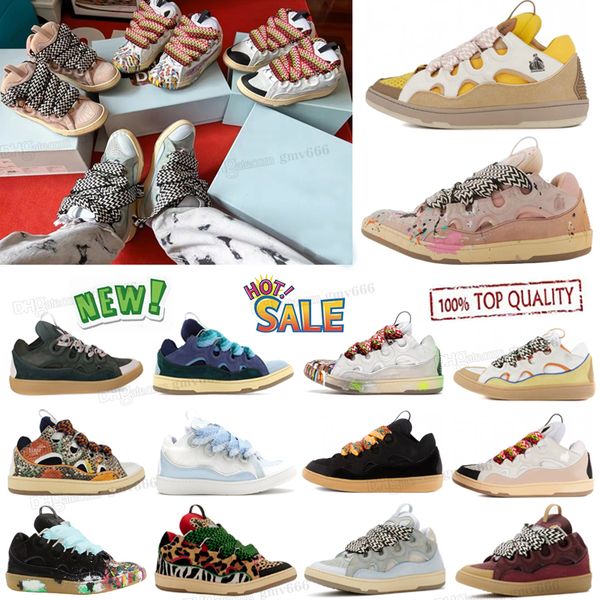 

designer mesh woven lace-up shoes style 90s extraordinary sneaker embossed leather curb sneakers mens womens in nappa calfskin shoe rubber p, Black