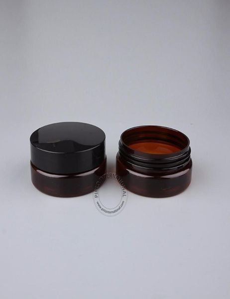 

50 x 50g amber plastic cream jar pet facial mask bottle 50cc amber cosmetic containers refillable bottle with lid 6593511