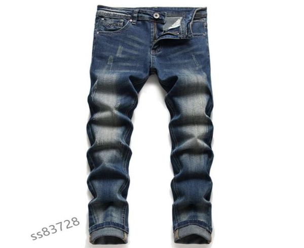

new fashion mens designer jeans ripped denim pants luxury hip hop distressed zipper trousers for male 2022 223531614, Blue