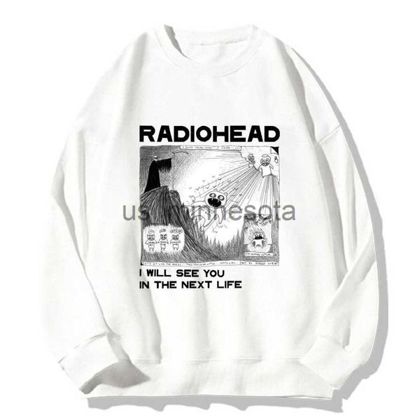 

men's hoodies sweatshirts radiohead i will see you in the next life hoodie menwomen rock boy retro printed sweatshirt loose japan stati, Black