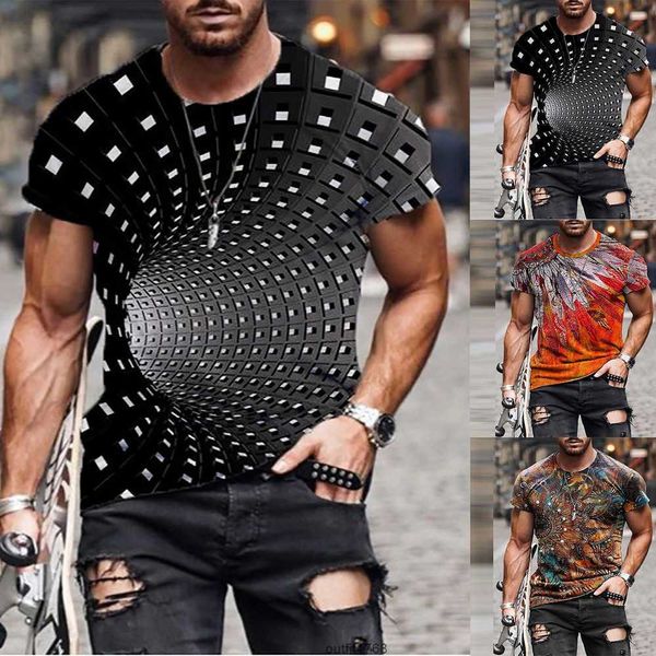 

explosive sales 2023 new fashion printed men's t-shirt series, White;black