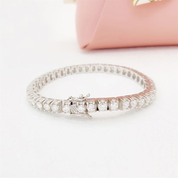 

designer bracelet for women stainless steel plated gold non tarnish womens tennis bracelet inlaid diamond iced out chain bracelets 3/4/5mm w, Black