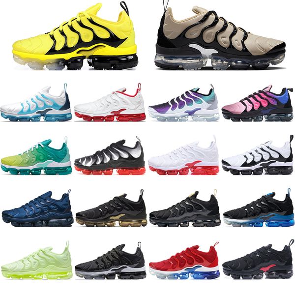 

tn plus runnin shoes triple black white cherry hyper blue red light bone bred be true trainers sport sneakers size 36-47 casual shoes traine