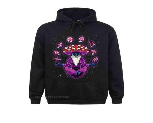 

funny magic mushroom shroom wizard hooded pullover men harajuku christmas camisas hombre alien new hoodie for men print20530883106642, Black
