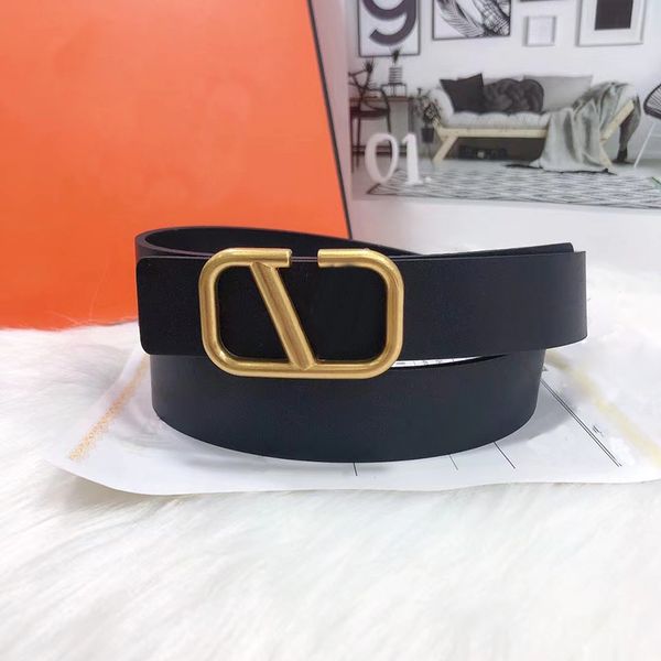 

genuine leather woman belt reversible for women designer belt width 3cm fashion letter buckle size 90cm-110cm 9 colour casual luxury real le, Black;brown