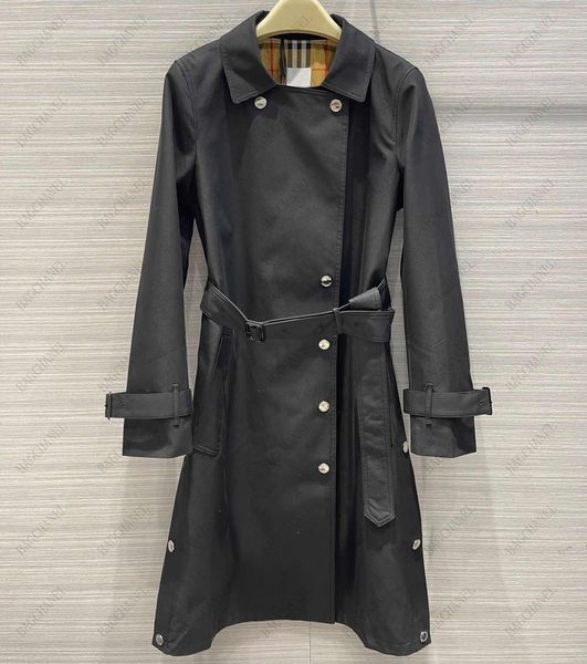 

womens windbreaker designer jackets winter coat fashion button lattice classic style lady long coat with belt cape style short windbreakers, Tan;black