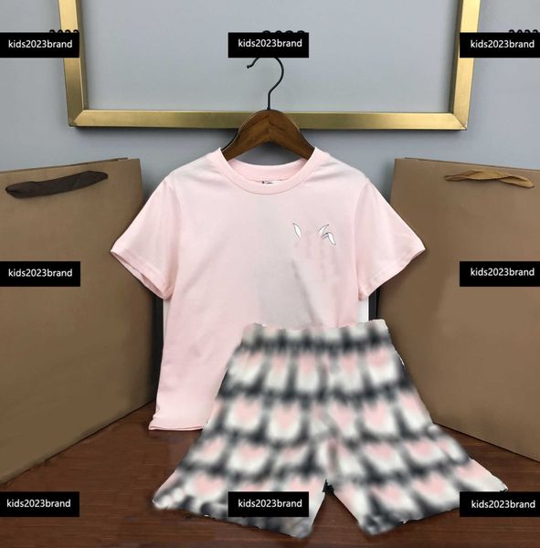 

baby clothes child short sleeved shirt sets kids summer suit 2pcs pink designer t-shirt and animal print shorts ing, White