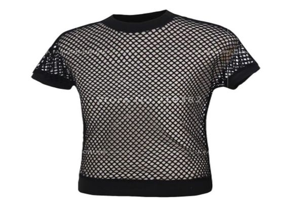 

whole snew fashion men039s black fishnet transparent mens tshirts net mesh gay seethru funny shirt undersh3308918, White;black