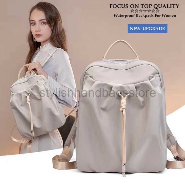

designer bag backpack style new street fashion nylon travel waterproof girl cute and elegant school female designer light bagbackpackstylish