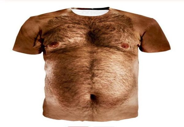 

fashion clothing harajuku chest hair muscle casual tshirt women men 3d tshirt harajuku t shirt summer style hp083122690, White;black