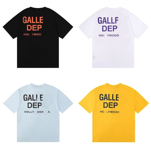 

galler classic letter print t-shirt double gauze cotton short sleeve fashion streetwear bad boy clothing depts, White;black