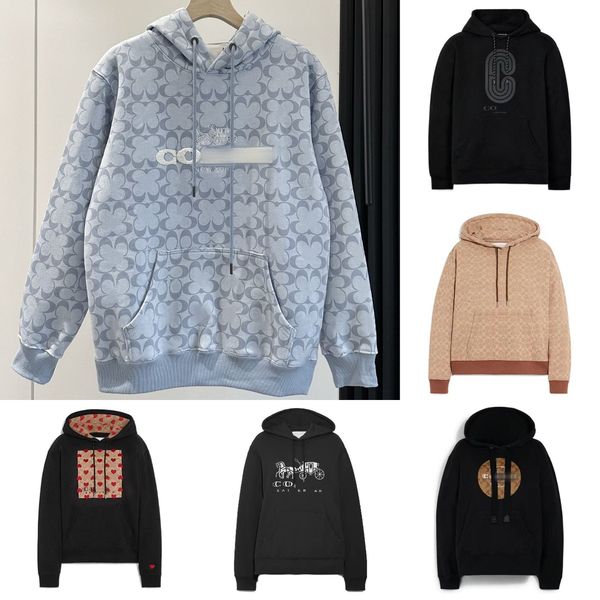 

coach hoodie mens women designers sweatshirts hoodies with letter print pullover long sleeve round neck casual loose sweater cotton thick st, Black