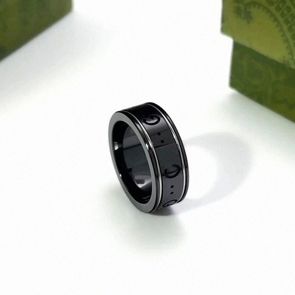 

brand letter ceramics ring for mens womens planet rings fashion designer extravagant brand letters ring jewelry women men wedding 42ho#, Silver