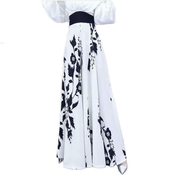 

women's pants s 2023 summer style high waist wide leg 230818, Black;white