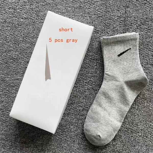 

2023 new socks luxury stocking designer stockings sports winter mesh letter printed sock embroidery cotton 5 pcs with box cotton 21 styles h, Black