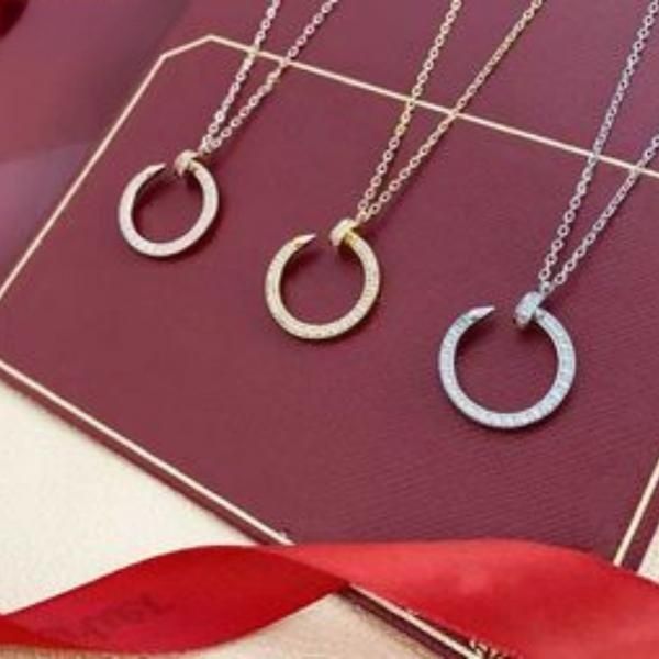 

love necklace pendants made of zircon stainless steel fashion necklace for women and men couples, Silver