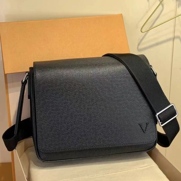 

men's mini district messenger crossbody bag women's luxury designer handbag handbag embossed briefcase bag leather shoulder bag