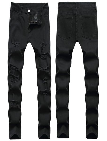 

men039s jeans mens fashion style men hole distrressed slim fit denim casual male biker asian size1832876, Blue
