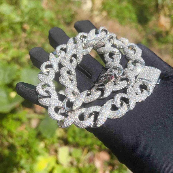 

wholesale cuban link chain 925 sterling silver necklace fine jewelry vvs moissanite luxury rope chain