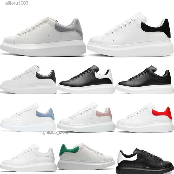 

flats alexander''mqueen s8 designers ivory oversized mens up casual women shoes velvet lace espadrilles platform trainers white sn, Black