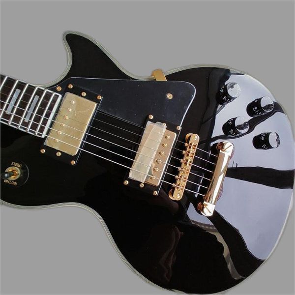 

rock electric guitar, super bright, black, beautiful, factory direct, new4586
