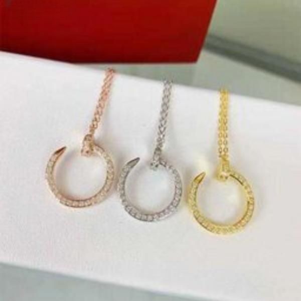 

fashion woman full necklace steel love pendant classic designer jewelry, Silver