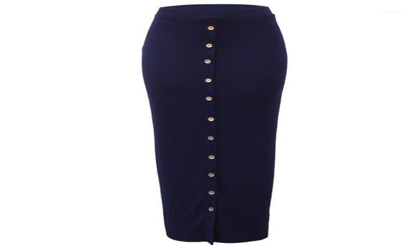 

skirts high waist women skirt straight long single button and calf casual winter under classic black jupe femme t32798239