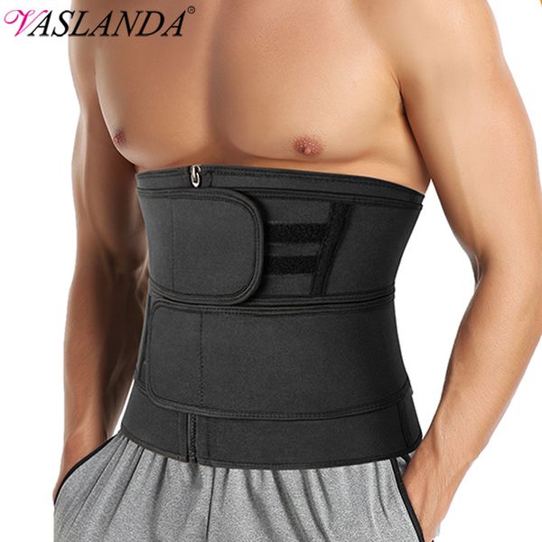

waist tummy shaper men waist trainer corsets slimming body shaper fitness trimmer belt sauna sweat fat workout cincher compression shapewear