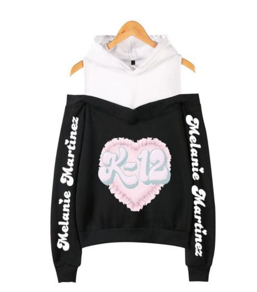 

melanie martinez merch women hoodie sweatshirt harajuku streetwear hip hop long sleeve off shoulder fleece hooded jacket6914857, Black