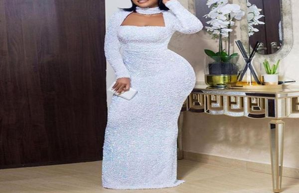 

party club dinner long maxi dress women african square neck split female vestiods chic white wedding dresses elegant casual4165135, Black;gray