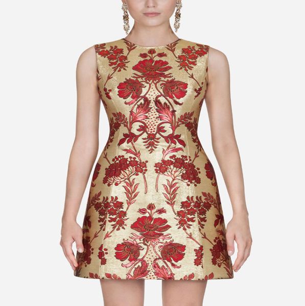 

flower print women sheath dress round neck sleeveless dresses 04k8558734734, White;black