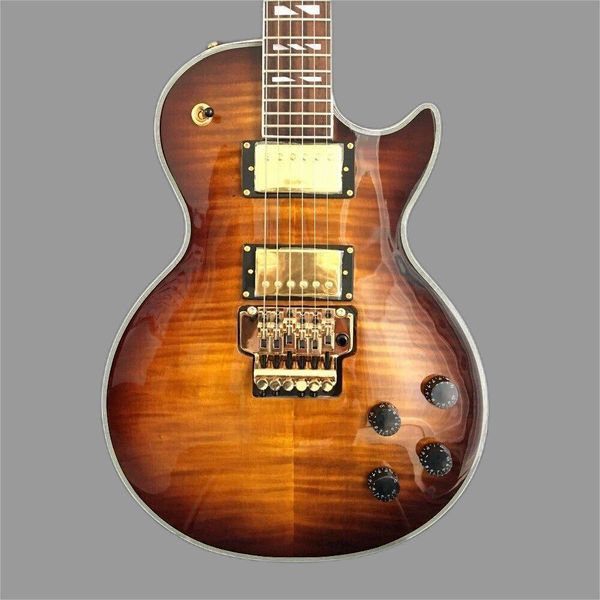 

electric guitar manufacturer, brown vibrato, standard, custom