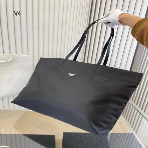 

re-nylon plain totes tote bags handbags womens shopping shoulder bag luxury large black handle ladies purses designer woman handbag luxuries