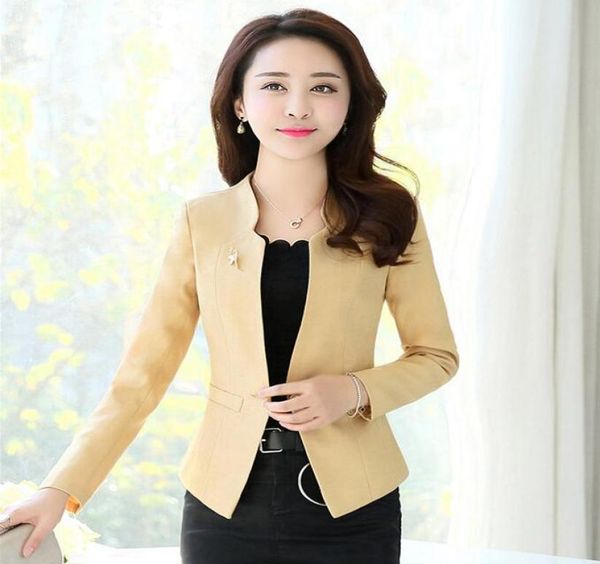 

women jackets women coat spring autumn female fashion small suit pure color long sleeve womens and coats femme clothes single butt2799620, Black;brown