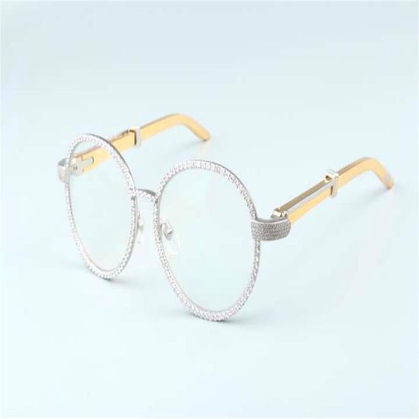 

19 new luxury round frame diamond glasses frame st19900692 retro fashion decorative glasses frame stainless steel glasses280c, White;black