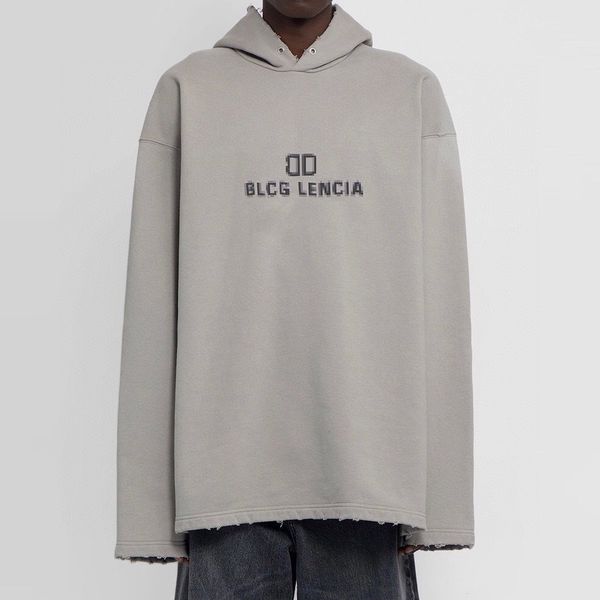 

blcg lencia autumn winter oversize hoodies men carbonized compact spinning fabric wardrobe essentials sweatshirts warm plus size brand cloth, Black