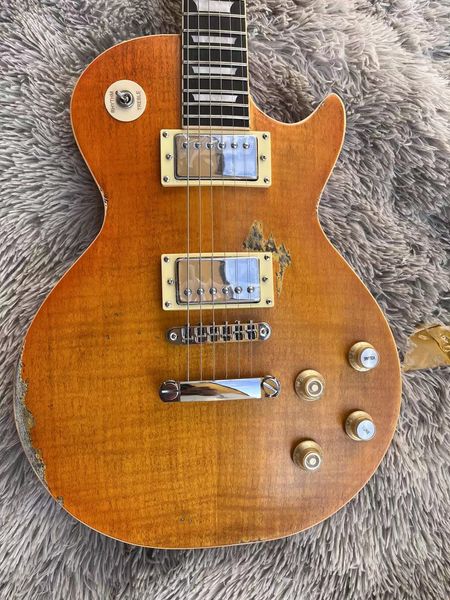 

electric guitar, flame maple g les standard,