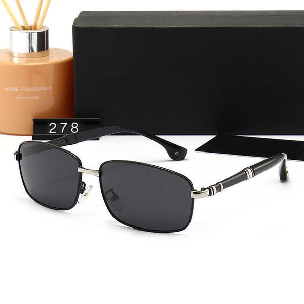 

new men's polarized sunglasses fashion square frame sunglasses driving travel sunglasses 278, White;black
